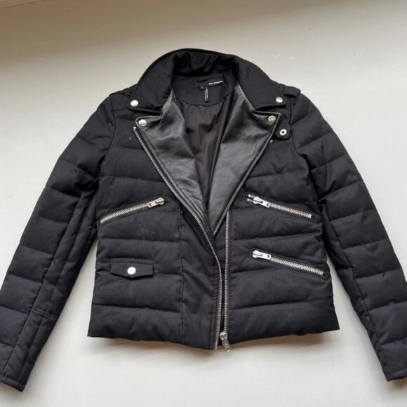 The Kooples Jackets & Blazers - The Kooples Mixed Media Puffer Coat